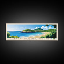 Load image into Gallery viewer, Bartholomew Island, Galapagos, Ecuador Panoramic Beach Print, Vacation Gift, Galapagos, Ecuador Wall Art, Framed Canvas Print, Framed Beach Painting
