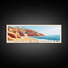 Carregar imagem no visualizador da galeria, Beaches of Las Galeras, Dominican Republic Panoramic Beach Print, Vacation Gift, Dominican Republic Wall Art, Framed Canvas Print, Framed Beach Painting
