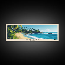 Load image into Gallery viewer, Bentota, Sri Lanka Panoramic Beach Print, Vacation Gift, Sri Lanka Wall Art, Framed Canvas Print, Framed Beach Painting

