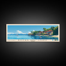 Load image into Gallery viewer, Bocas del Toro , Panamá Panoramic Beach Print, Vacation Gift, Panamá Wall Art, Beach Painting, Beach Decor, Beach Painting
