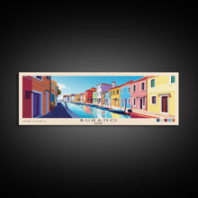 Carregar imagem no visualizador da galeria, Burano, Italy Panoramic Print, Vacation Gift, Italy Wall Art, Beach Painting, Beach Decor, Beach Or Lakehouse Art
