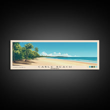 Carregar imagem no visualizador da galeria, Cable Beach, Australia Panoramic Beach Print, Vacation Gift, Australia Wall Art, Framed Canvas Print, Framed Beach Painting
