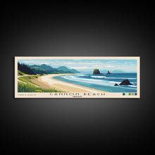 Carregar imagem no visualizador da galeria, Cannon Beach, Oregon Panoramic Beach Print, Vacation Gift, Oregon Wall Art, Beach Painting, Beach Decor, Beach Painting
