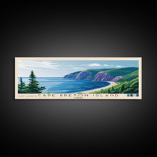 Carregar imagem no visualizador da galeria, Cape Breton Island, Canada Panoramic Beach Print, Vacation Gift, Canada Wall Art, Framed Canvas Print, Framed Beach Painting
