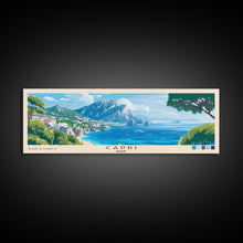 Carregar imagem no visualizador da galeria, Capri, Italy Panoramic Print, Vacation Gift, Italy Wall Art, Vacation Wall Art, Vacatation Memories, Beach Decor, Beach Or Lakehouse Art
