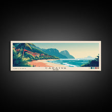 Carregar imagem no visualizador da galeria, Caraíva, Brazil Panoramic Print, Vacation Gift, Brazil Wall Art, Beach Painting, Beach Decor, Large Wall Art, Wood Frame Art
