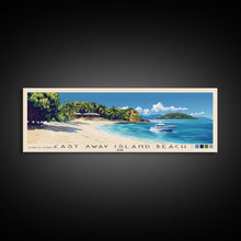 Cargar imagen en el visor de la galería, Cast Away Island Beach, Fiji Panoramic Print, Vacation Gift, Fiji Wall Art, Beach Painting, Beach Decor, Beach Or Lakehouse Art
