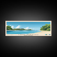 Cargar imagen en el visor de la galería, Cayo Paraiso, Dominican Republic Panoramic Beach Print, Vacation Gift, Dominican Republic Wall Art, Beach Painting, Beach Decor, Beach Painting

