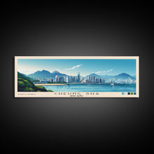 Cargar imagen en el visor de la galería, Cheung Sha, Hong Kong Panoramic Print, Vacation Gift, Hong Kong Wall Art, Beach Painting, Beach Decor, Large Wall Art, Wood Frame Art
