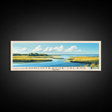 Cargar imagen en el visor de la galería, Chincoteague Island, Virginia Panoramic Beach Print, Vacation Gift, Virginia Wall Art, Framed Canvas Print, Framed Beach Painting
