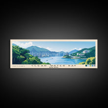 Cargar imagen en el visor de la galería, Clear Water Bay, Hong Kong Panoramic Beach Print, Vacation Gift, Hong Kong Wall Art, Beach Painting, Beach Decor, Beach Painting
