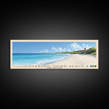 Load image into Gallery viewer, Cockburn Town Beach, Turks and Caicos Panoramic Beach Print, Vacation Gift, Turks and Caicos Wall Art, Beach Painting, Beach Decor, Beach Painting
