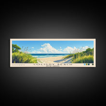 Load image into Gallery viewer, Coligny Beach, South Carolina Panoramic Print, Vacation Gift, South Carolina Wall Art, Beach Painting, Beach Decor, Beach Or Lakehouse Art
