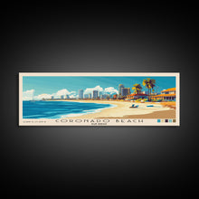 Load image into Gallery viewer, Coronado Beach, San Diego Panoramic Print, Vacation Gift, San Diego Wall Art, Vacation Wall Art, Vacatation Memories, Beach Decor, Beach Or Lakehouse Art

