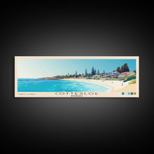 Load image into Gallery viewer, Cottesloe, Australia Panoramic Print, Vacation Gift, Australia Wall Art, Beach Painting, Beach Decor, Large Wall Art, Wood Frame Art
