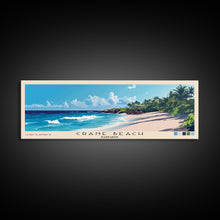 Load image into Gallery viewer, Crane Beach, Barbados Panoramic Print, Vacation Gift, Barbados Wall Art, Beach Painting, Beach Decor, Large Wall Art, Wood Frame Art
