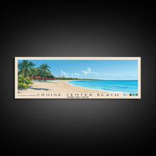 Load image into Gallery viewer, Cruise Center Beach, Turks and Caicos Panoramic Print, Vacation Gift, Turks and Caicos Wall Art, Beach Painting, Beach Decor, Beach Or Lakehouse Art
