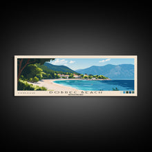 Load image into Gallery viewer, Dobrec Beach, Montenegro Panoramic Print, Vacation Gift, Montenegro Wall Art, Beach Painting, Beach Decor, Beach Or Lakehouse Art
