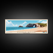 Load image into Gallery viewer, Durdle Door, United Kingdom Panoramic Beach Print, Vacation Gift, United Kingdom Wall Art, Framed Canvas Print, Framed Beach Painting
