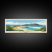 Load image into Gallery viewer, Elafonisi, Greece Panoramic Beach Print, Vacation Gift, Greece Wall Art, Framed Canvas Print, Framed Beach Painting
