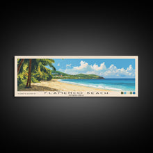 Cargar imagen en el visor de la galería, Flamenco Beach, Puerto Rico Panoramic Print, Vacation Gift, Puerto Rico Wall Art, Beach Painting, Beach Decor, Large Wall Art, Wood Frame Art
