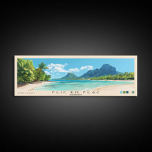 Load image into Gallery viewer, Flic en Flac, Mauritius Panoramic Print, Vacation Gift, Mauritius Wall Art, Vacation Wall Art, Vacatation Memories, Beach Decor, Beach Or Lakehouse Art
