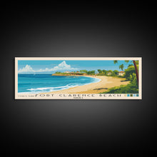 Carregar imagem no visualizador da galeria, Fort Clarence Beach, Jamaica Panoramic Print, Vacation Gift, Jamaica Wall Art, Beach Painting, Beach Decor, Large Wall Art, Wood Frame Art
