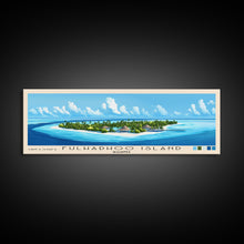 Carregar imagem no visualizador da galeria, Fulhadhoo Island, Maldives Panoramic Print, Vacation Gift, Maldives Wall Art, Beach Painting, Beach Decor, Beach Or Lakehouse Art
