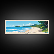 Load image into Gallery viewer, Geribá Beach, Brazil Panoramic Beach Print, Vacation Gift, Brazil Wall Art, Framed Canvas Print, Framed Beach Painting
