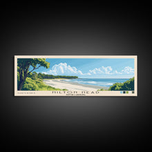 Cargar imagen en el visor de la galería, Hilton Head, South Carolina Panoramic Beach Print, Vacation Gift, South Carolina Wall Art, Framed Canvas Print, Framed Beach Painting
