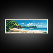 Cargar imagen en el visor de la galería, Hispaniola, Dominican Republic Panoramic Print, Vacation Gift, Dominican Republic Wall Art, Beach Painting, Beach Decor, Beach Or Lakehouse Art
