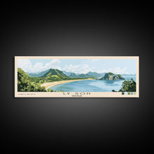 Load image into Gallery viewer, Ly Son, Vietnam Panoramic Beach Print, Vacation Gift, Vietnam Wall Art, Framed Canvas Print, Framed Beach Painting
