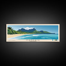 Load image into Gallery viewer, Mangaia, Cook Islands Panoramic Print, Vacation Gift, Cook Islands Wall Art, Beach Painting, Beach Decor, Beach Or Lakehouse Art
