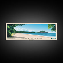 Load image into Gallery viewer, Miskito Cays, Nicaragua Panoramic Beach Print, Vacation Gift, Nicaragua Wall Art, Framed Canvas Print, Framed Beach Painting
