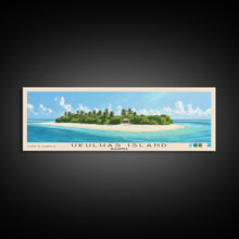 Load image into Gallery viewer, Ukulhas Island, Maldives Panoramic Print, Vacation Gift, Maldives Wall Art, Vacation Wall Art, Vacatation Memories, Beach Decor, Beach Or Lakehouse Art
