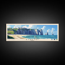 Carregar imagem no visualizador da galeria, Étretat, France Panoramic Beach Print, Vacation Gift, France Wall Art, Beach Painting, Beach Decor, Beach Painting
