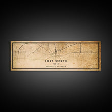 Load image into Gallery viewer, Fort Worth Panoramic map print poster or framed canvas, Texas map print poster canvas, Fort Worth city map print poster canvas, Panther City
