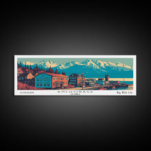 Carregar imagem no visualizador da galeria, Anchorage Alaska Panoramic Travel Poster Canvas Print
