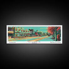 Carregar imagem no visualizador da galeria, Atlanta Georgia Panoramic Travel Poster Canvas Print

