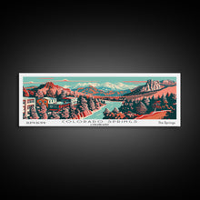 Cargar imagen en el visor de la galería, Colorado Springs Colorado Panoramic Travel Poster Canvas Print
