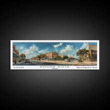 Carregar imagem no visualizador da galeria, Round Rock Texas Panoramic Print, Elegant Framed Canvas Print, Travel Poster Art, Living Room Decor, Home Wall Art
