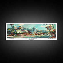 Cargar imagen en el visor de la galería, Tucson Arizona Panoramic Wall Art, Mid Century Modern Framed Canvas Print, Retro Pop Art Travel Poster, Living Room and Office Decor
