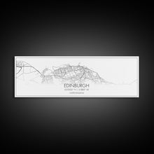 Load image into Gallery viewer, Panoramic Edinburgh City Map, United Kingdom Art, Map Print, Minimalist Wall Art, Canvas Art, Housewarming Gift, Street Map, Closing Gift
