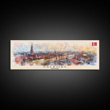Carregar imagem no visualizador da galeria, Aalborg Denmark Travel Print Wall Art, Panoramic City Art, Travel Art, Wall Decor, Vacation Gift, Framed Canvas Print Or Metal Art
