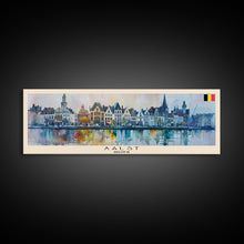 Carregar imagem no visualizador da galeria, Aalst Belgium Travel Art, City Art, Framed Canvas Print or Metal Wall Art, Europe Travel Poster, Panoramic Wall Art, Extra Wide Wall Art
