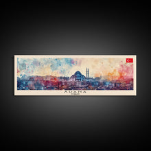 Carregar imagem no visualizador da galeria, Adana Turkey Travel Art, City Art, Framed Canvas Print or Metal Wall Art, Europe Travel Poster, Panoramic Wall Art, Extra Wide Wall Art
