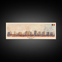 Carregar imagem no visualizador da galeria, Arad Romania Travel Art, City Art, Framed Canvas Print or Metal Wall Art, Europe Travel Poster, Panoramic Wall Art, Extra Wide Wall Art
