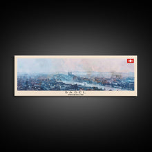 Carregar imagem no visualizador da galeria, Basel Switzerland Travel Art, City Art, Framed Canvas Print or Metal Wall Art, Europe Travel Poster, Panoramic Wall Art, Extra Wide Wall Art
