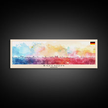 Load image into Gallery viewer, Bochum Germany Panoramic Travel Poster, Framed Canvas Print or Metal Wall Art, Travel Art, Home Decor, Panoramic Painting, Midcentury Art

