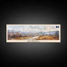 Load image into Gallery viewer, Brčko Bosnia Wall Art, Panoramic Travel Poster, Panoramic Framed Canvas Print, City Wall Art, Wall Hanging Home Decor, Travel Art
